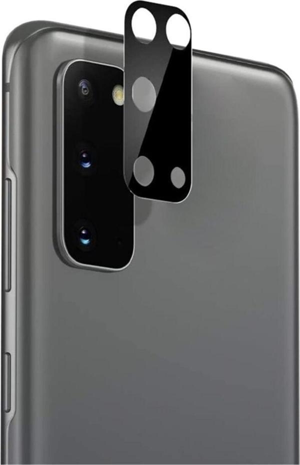 Coverzone Galaxy A12 Kamera Uyumlu  Lens Koruyucu Siyah - Image 1