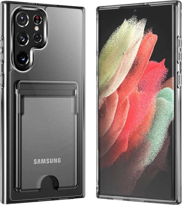 Coverzone Galaxy S21 Ultra Ile Uyumlu Şeffaf Kartlık Thunder Kapak - Image 1