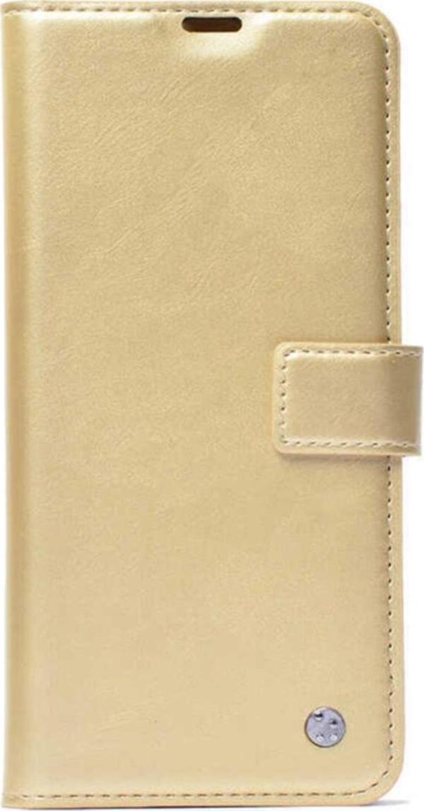 Coverzone Galaxy S21 Ultra Kılıf Deluxe Kapaklı Kılıf Gold - Image 1
