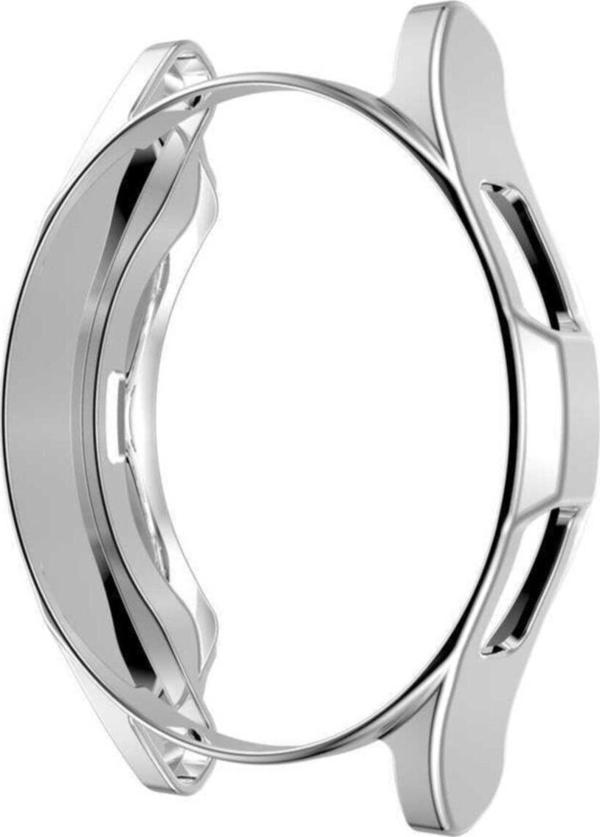 Coverzone Galaxy Watch 4 Classic 46mm Için Watch Gard 02 Koruyucu Silikon Gümüş - Image 1