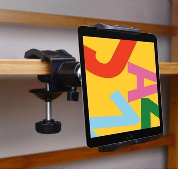 Coverzone Masa Tablet Tutucu Sıkıştırmalı Ayarlanabilir Stand 4-13 Inç Arası Cihazlar Için 360 Derece B3 - Image 1