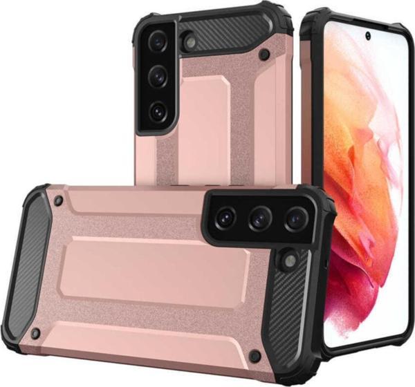 Coverzone Galaxy S22 Plus Kılıf Shockproof Zırh Koruma Rosegold - Image 1