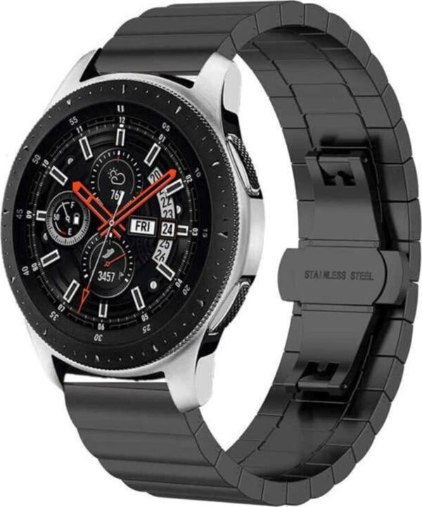 Coverzone Galaxy Watch 42mm Metal Kordon Siyah - Image 1