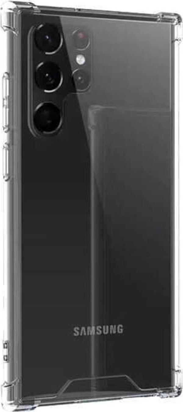 Coverzone Galaxy S22 Ultra Ile Uyumlu Kılıf Clear Anti-shock Sert Arka Kapak Şeffaf - Image 1