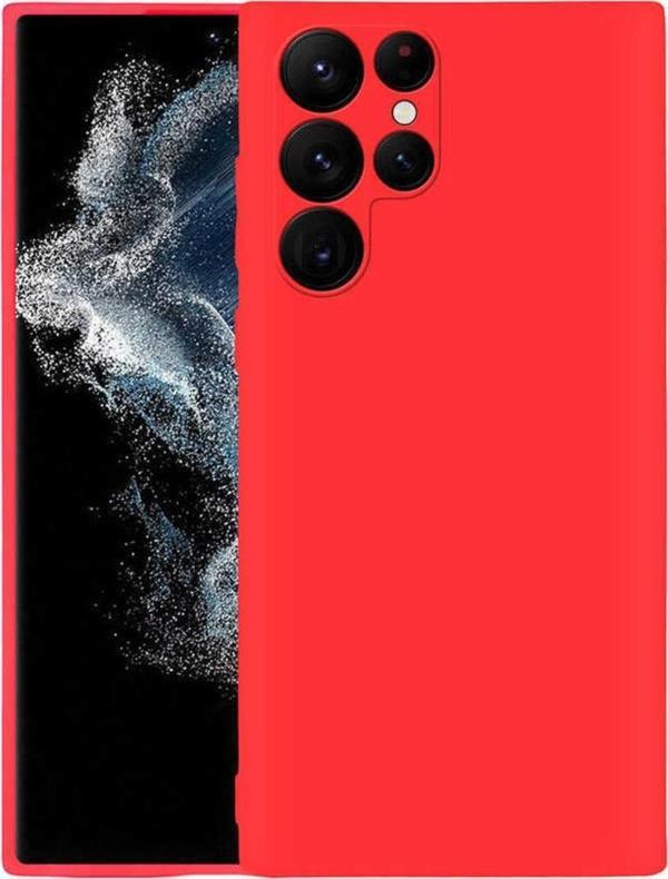 Coverzone Galaxy S22 Ultra Ile Uyumlu Kılıf Mara Silky Termoplastik Kılıf Kırmızı - Image 1