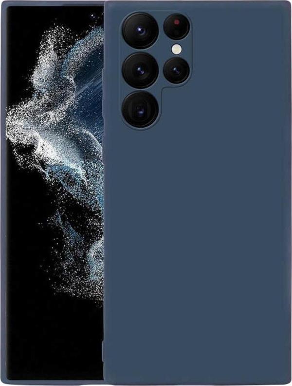Coverzone Galaxy S22 Ultra Ile Uyumlu Kılıf Mara Silky Termoplastik Kılıf Lacivert - Image 1
