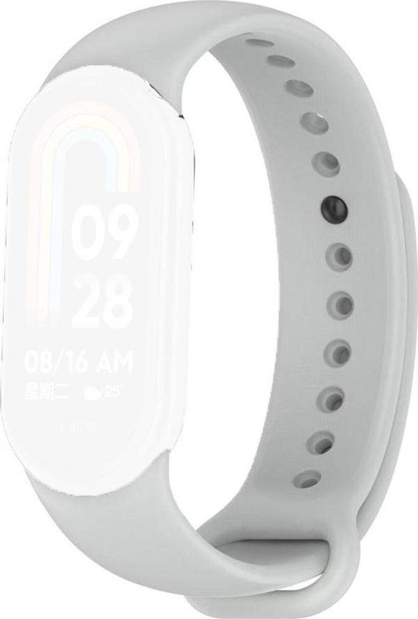 Coverzone Xiaomi Mi Band 8 Ile Uyumlu Akıllı Bileklik Kayışı Kaliteli Termoplastik Kordon Gri - Image 1