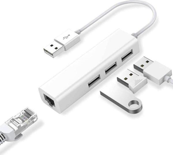 Coverzone Usb 3.0 To Ethernet + 3xusb 3.0 Çevirici 4 Port Hub Çoklayıcı Uyumlu - Image 1