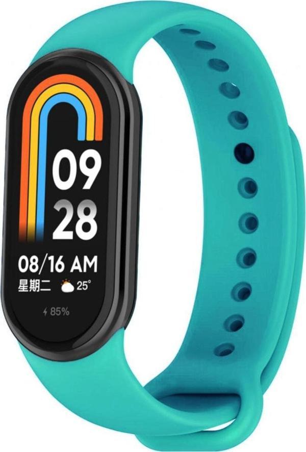 Coverzone Xiaomi Mi Band 8 Ile Uyumlu Akıllı Bileklik Kayışı Kaliteli Termoplastik Kordon Turkuaz - Image 1