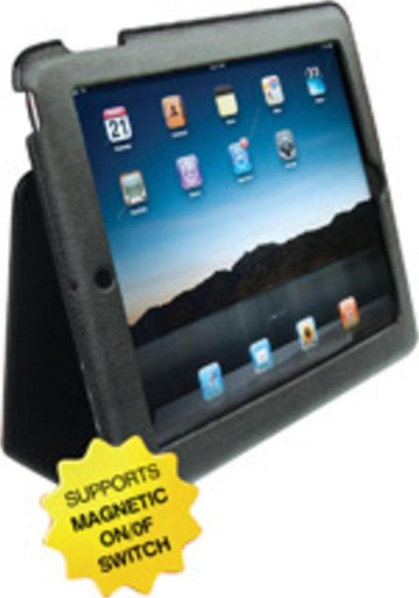 DYR BK-02 BLACK & BLACK IPAD2 KILIF STAND UYKU MODU On-Off MAGNET DIŞI SİYAH İÇİ SİYAH - Image 1