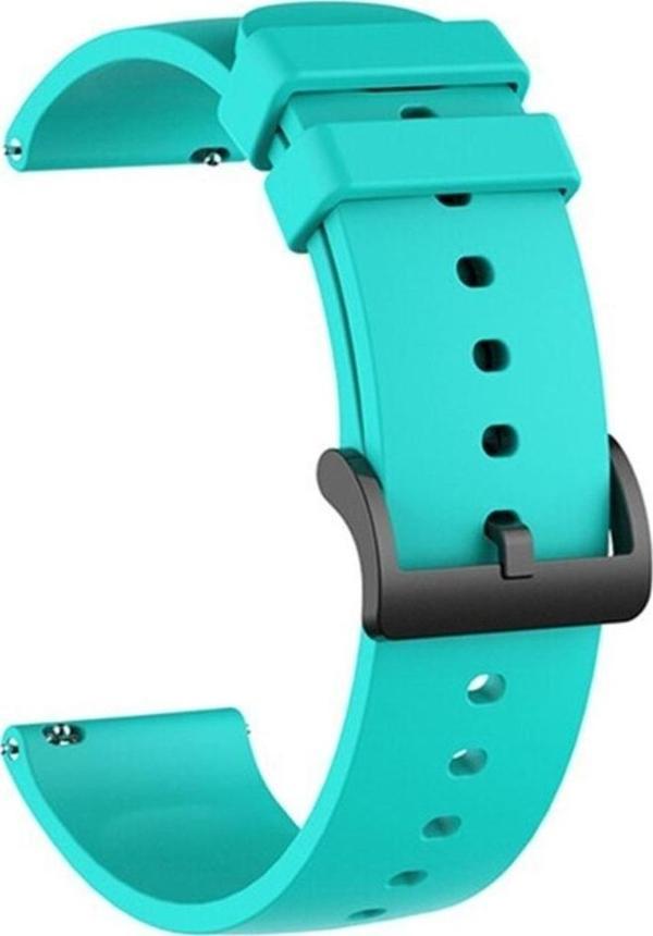 Coverzone Galaxy Watch Active 2 44mm Ile Uyumlu Spor Kordon Quintessential Kayış Turkuaz - Image 1