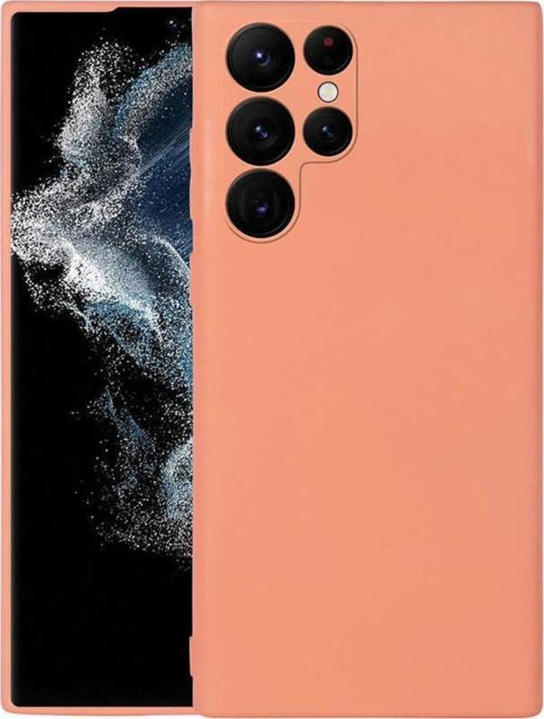 Coverzone Galaxy S22 Ultra Ile Uyumlu Kılıf Mara Silky Termoplastik Kılıf Turuncu - Image 1
