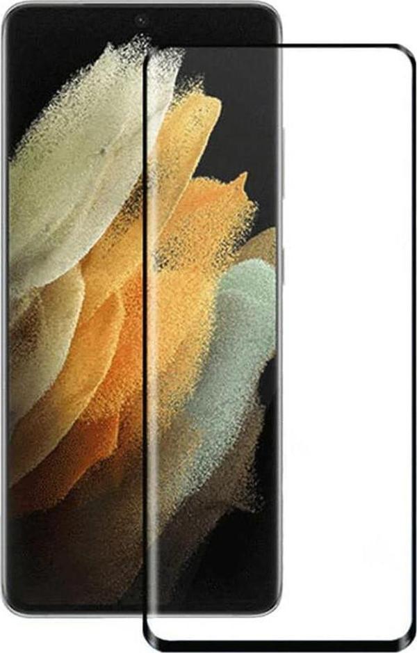 Coverzone Galaxy S23 Fe ile Uyumlu Ekran Koruma Nano Kenarları Sert Seramic Siyah Çerçeveli 9H Sağlamlık - Image 1