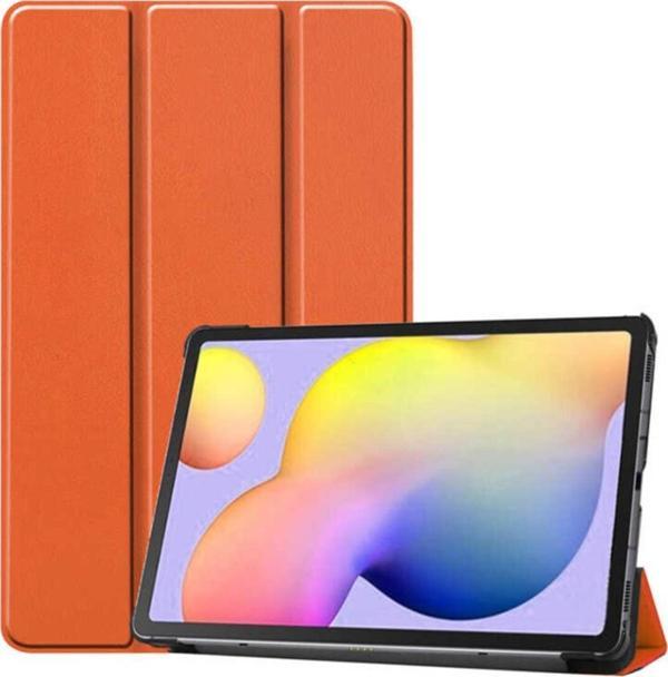 Coverzone Galaxy Tab S6 Lite P610 Kılıf Smart Cover Turuncu - Image 1