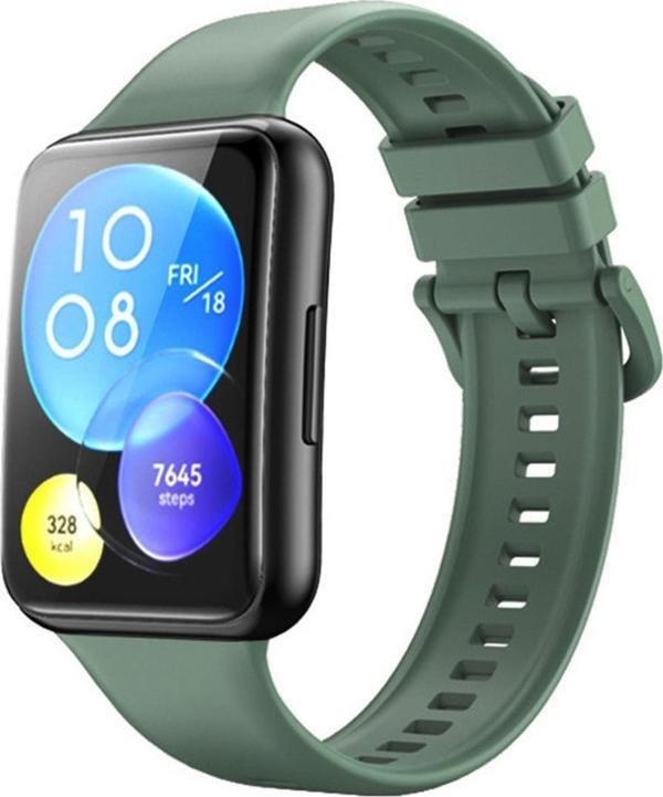 Coverzone Huawei Watch Fit 2 Ile Uyumlu Saat Kayışı Uyumlu Spor Saat Kontrast Renkli Lagniappe Silikon Kordon - Image 1