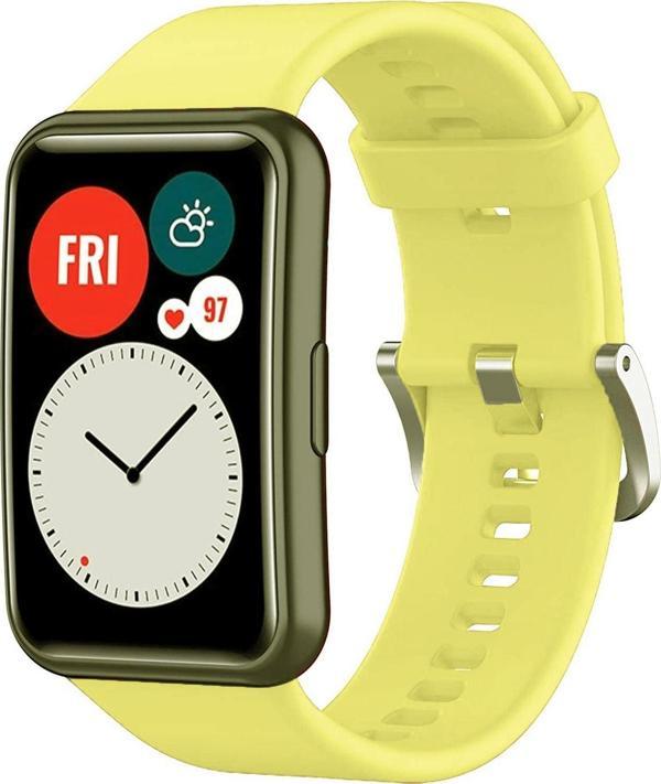 Coverzone Huawei Watch Fit 2 Ile Uyumlu Saat Kayışı Uyumlu Spor Saat Kontrast Renkli Lagniappe Silikon Kordon - Image 1