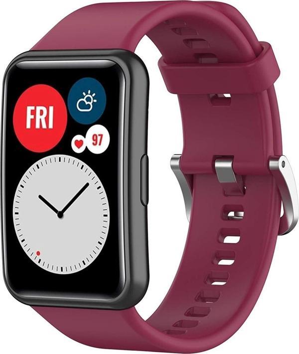 Coverzone Huawei Watch Fit 2 Ile Uyumlu Saat Kayışı Uyumlu Spor Saat Kontrast Renkli Lagniappe Silikon Kordon - Image 1