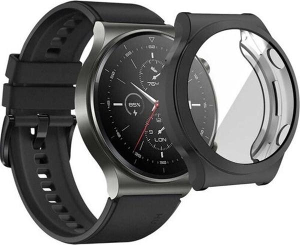 Coverzone Huawei Watch Gt3 Pro 43mm Ile Uyumlu Gard 360 Kapatan 43 Mm Ekran Koruyucu Silikon Siyah - Image 1