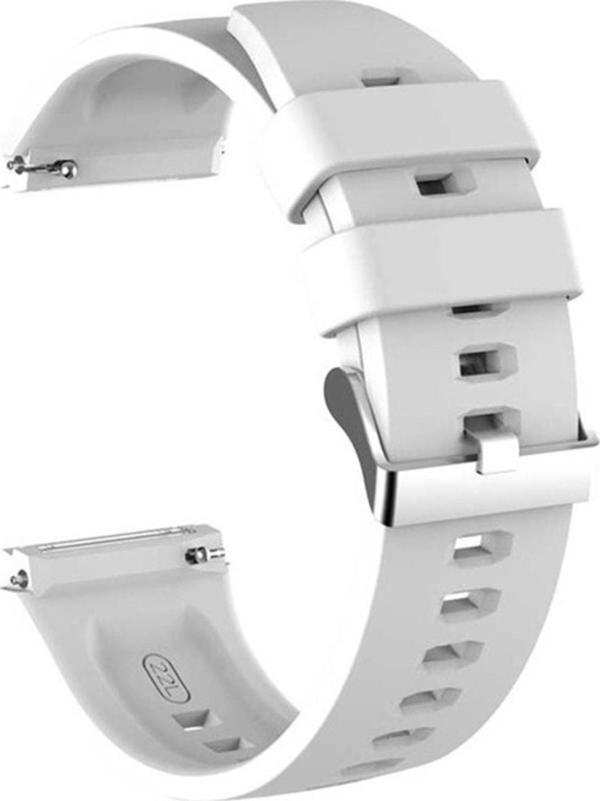 Coverzone Huawei Watch Gt3 Pro Ile Uyumlu 46 Mm Çapraz Silikon Kayış Kordon Beyaz - Image 1