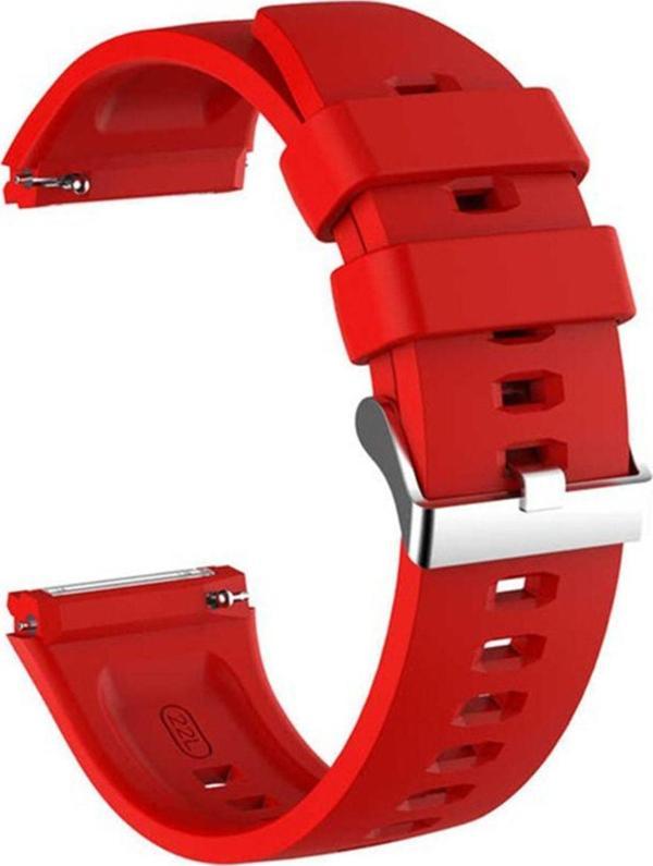 Coverzone Huawei Watch Gt3 Pro Ile Uyumlu 46 Mm Çapraz Silikon Kayış Kordon Kırmızı - Image 1