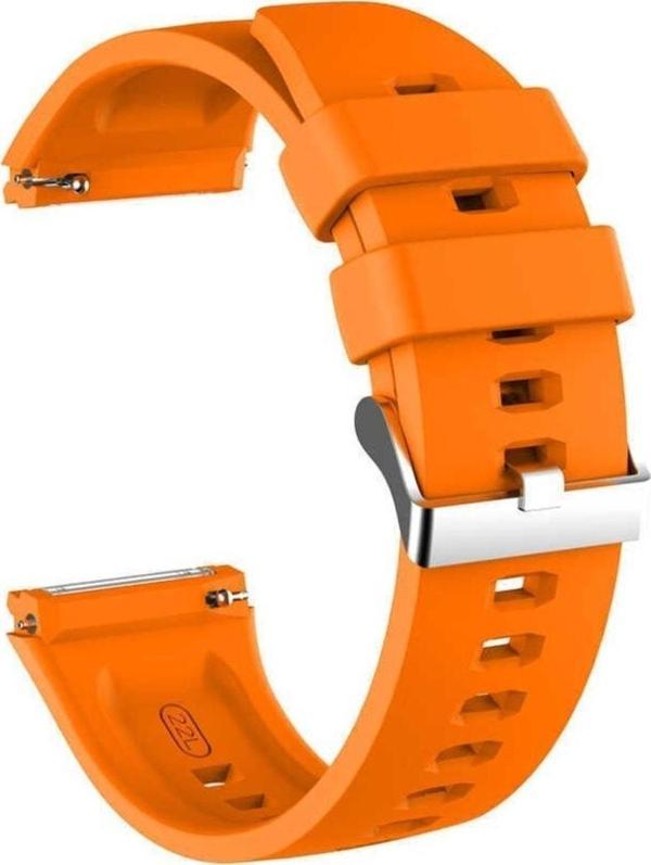 Coverzone Huawei Watch Gt3 Pro Ile Uyumlu 46 Mm Çapraz Silikon Kayış Kordon Turuncu - Image 1