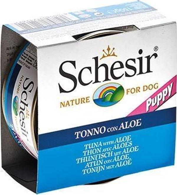 Schesir Jöle İçinde Tavuklu ve Aloe Veralı Yavru Köpek Konservesi 150 Gr - Image 1