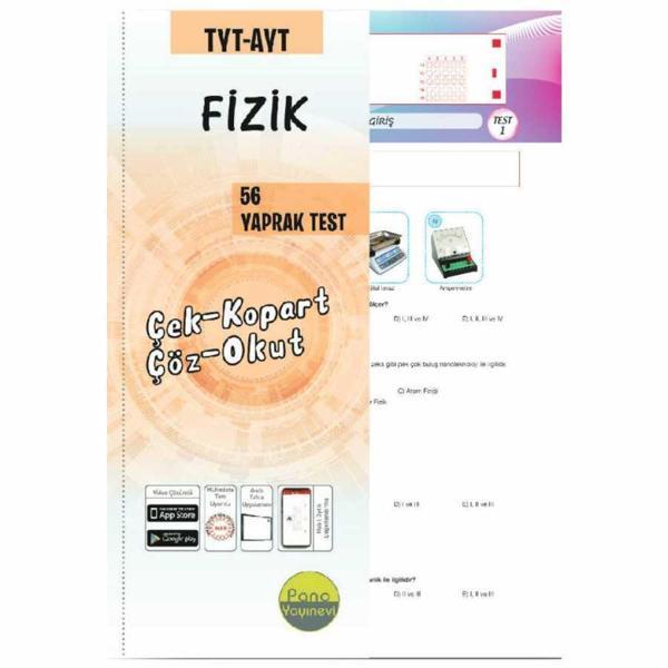 Pano Yayınları Tyt-Ayt Fizik Yaprak Test - Pano Yayınları - Image 1