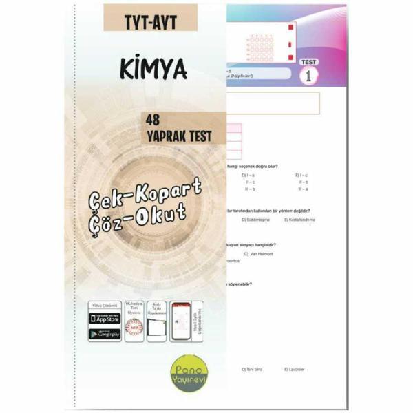 Pano Yayınları Tyt-Ayt Kimya Yaprak Test - Pano Yayınları - Image 1