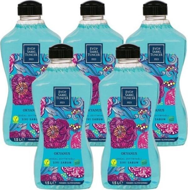 Eyüp Sabri Tuncer Okyanus Esinsiti 1,5 Lt Sıvı Sabun X 5 Adet - Image 1