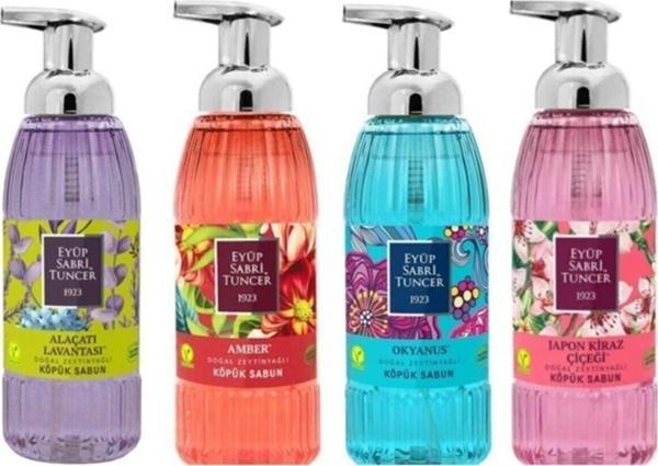 Eyüp Sabri Tuncer Zeytinyağlı Karma Köpük Sabun 500ml X 4 Adet - Image 1