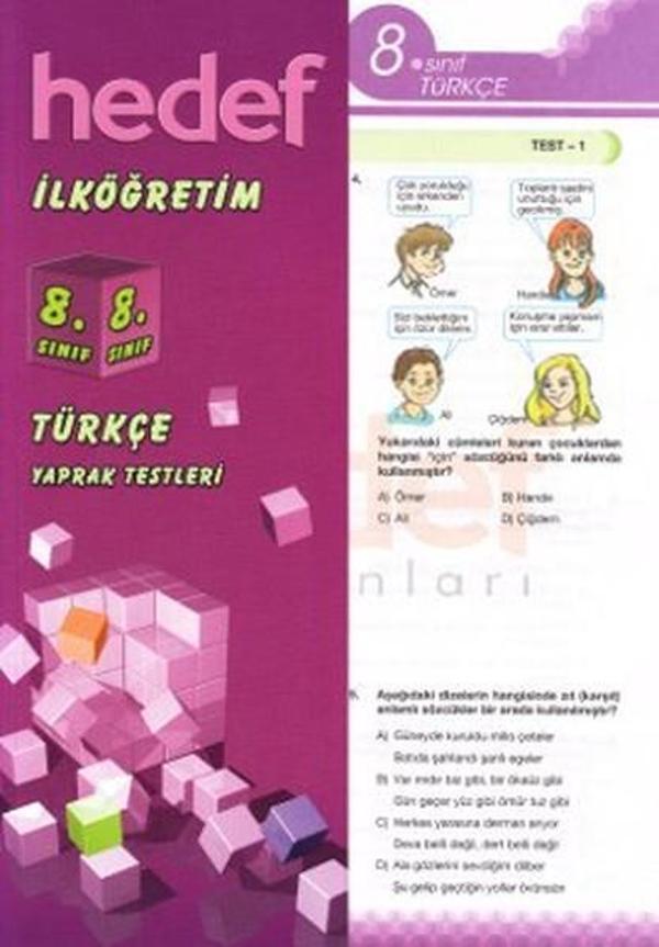 İlköğretim 8. Sınıf Türkçe Yaprak Testleri - Hedef Yayınları - Image 1