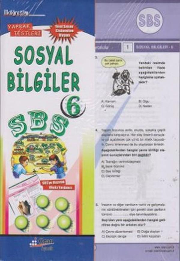 SBS İlk Öğretim 6 Sosyal Bilgiler Yaprak Testleri - Oran - Image 1