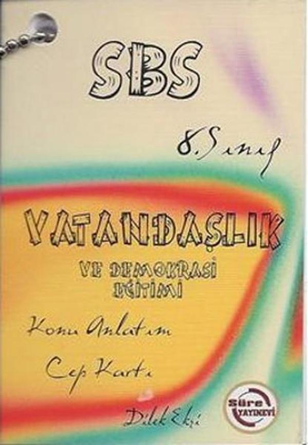 SBS 8. Sınıf Vatandaşlık ve Demokrasi Eğitimi Konu Anlatımlı Cep Kartı - Süre Yayınevi - Image 1