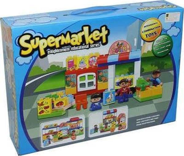 Sole Eğitici, 54 Parça Süpermarket Blok Oyun SETİ - Eğitici Oyuncak - Image 1