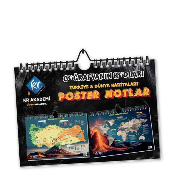 Kr Akademi Yayınları Coğrafyanın Kodları Türkiye Ve Dünya Duvar Haritaları Poster Notlar - KR Akademi - Image 1