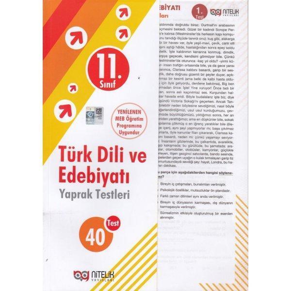 Nitelik Yayınları 11. Sınıf Türk Dili ve Edebiyatı Yaprak Test - Nitelik Yayınları - Image 1