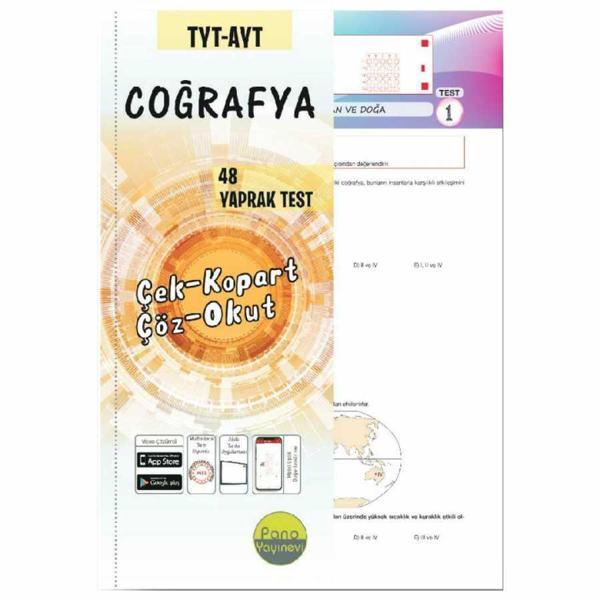 Pano Yayınları Tyt-Ayt Coğrafya Yaprak Test - Pano Yayınları - Image 1