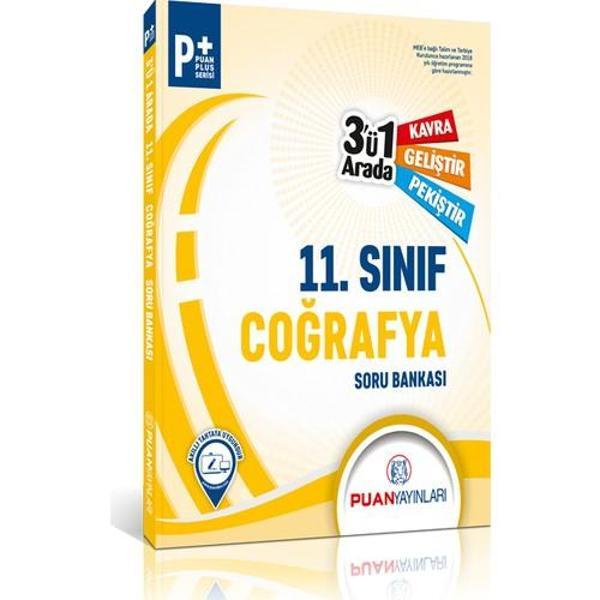 Puan Yayınları 11. Sınıf Coğrafya 3'Ü1 Arada Soru Bankası - Puan Yayınları - Image 1