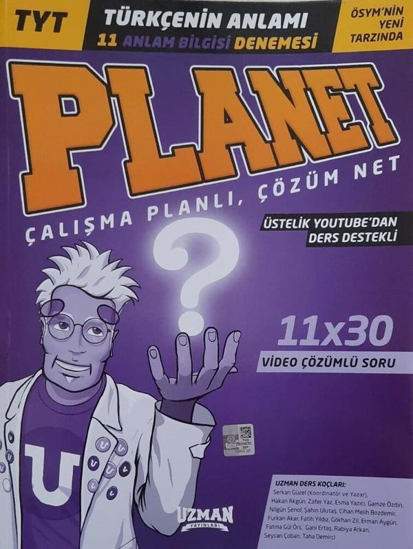 Uzman Yayınları Tyt Türkçe Planet 11'li Anlam Bilgisi Denemesi - Uzman Yayınları - Image 1