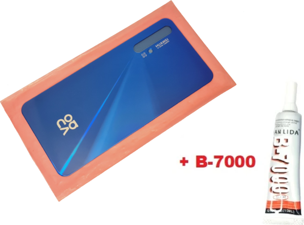 Tkgz Huawei Nova 5T Arka Pil Batarya Kapağı (CAM B-7000) MAVİ - Image 1