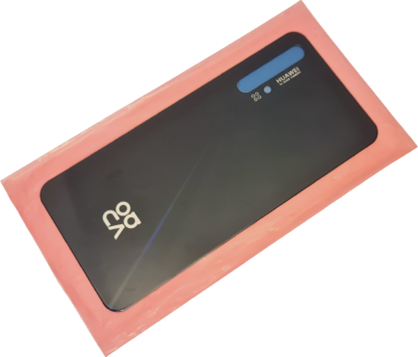 Tkgz Huawei Nova 5T Arka Pil Batarya Kapağı (CAM) SİYAH - Image 1