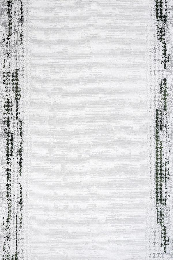  Çerçeveli Beyaz Pamuk Dikdörtgen Modern Desenli Pamuk Makinada Yıkanabilir Hav Toz Vermez Leke Tutmayan Kaymaz Taban Dijital Makine Baskı Salon Yolluk Mutfak Halı - Image 1