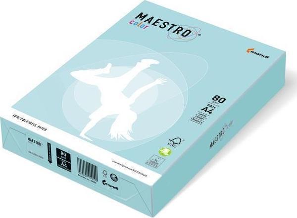 Maestro A4 Renkli Fotokopi Kağıdı Açık Mavi Mb30 80Gr 1 Paket 500 Adet - Image 1