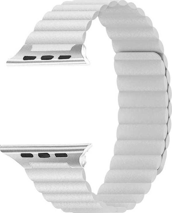 Coverzone Apple Watch Kayış 42 Mm Deri Beyaz - Image 1