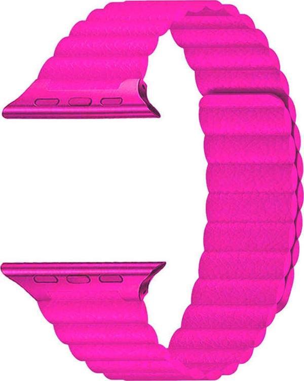 Coverzone Apple Watch Kayış 42 Mm Deri Pembe - Image 1