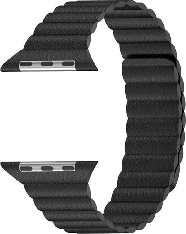 Coverzone Apple Watch Kayış 44 Mm Deri Siyah - Image 1