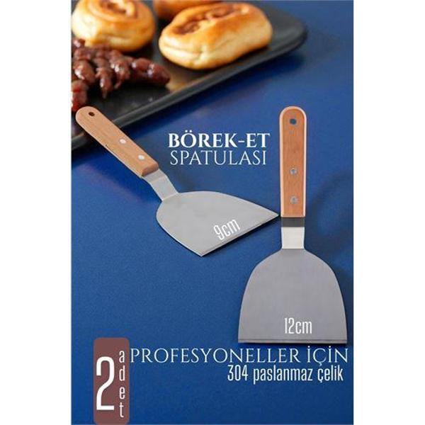  Mutfak Spatulası- Hamur Börek Et Spatulası 9 ve 12 cm 2 Lİ SET - Image 1