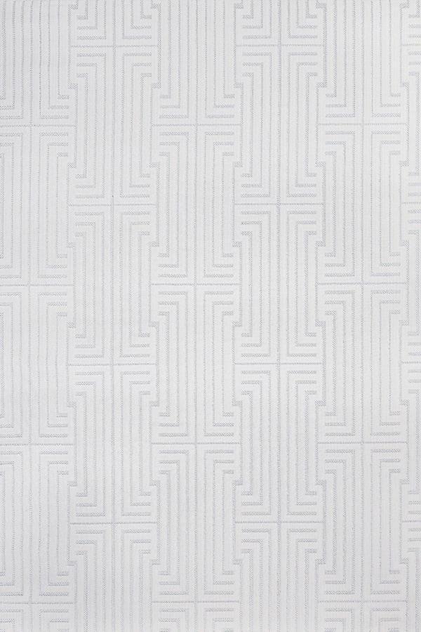  Geometrik Beyaz Pamuk Dikdörtgen Modern Desenli Pamuk Makinada Yıkanabilir Hav Toz Vermez Leke Tutmayan Kaymaz Taban Dijital Makine Baskı Salon Yolluk Mutfak Halı - Image 1