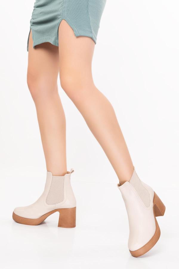 Artı-Artı006-0151 Kadın Bej Platform Topuklu Bot - Image 1