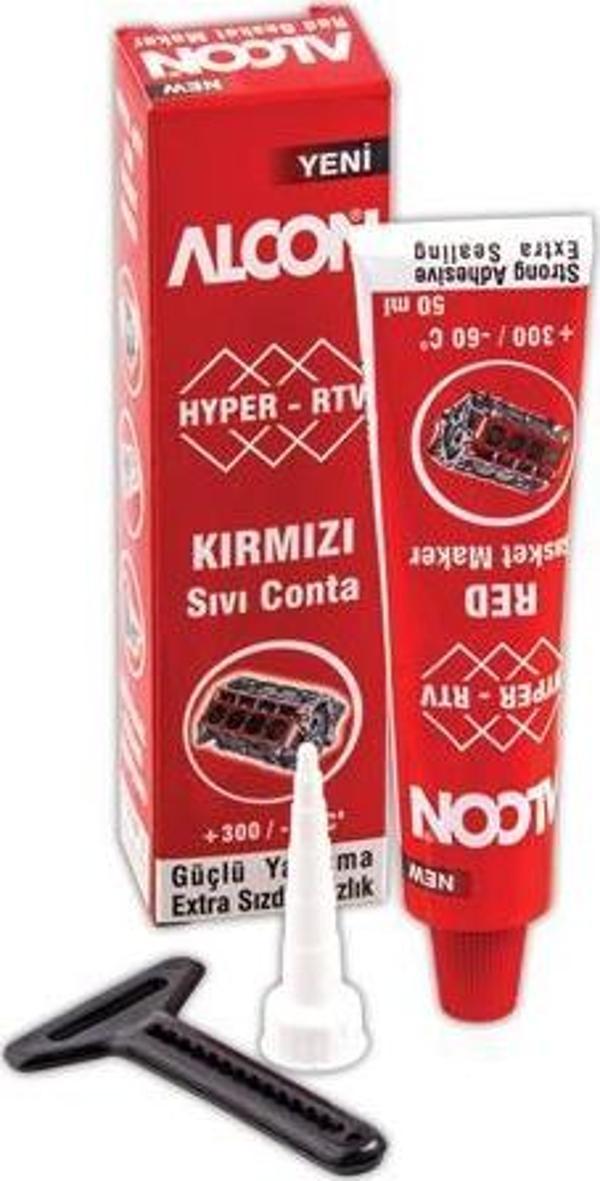 Alcon HYPER-RTV Kırmızı Sıvı Conta 50 ml - Image 1